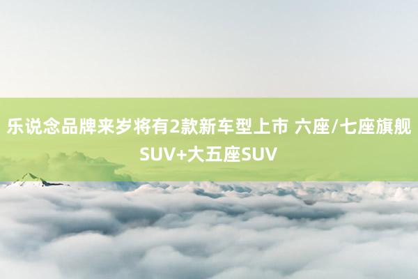 乐说念品牌来岁将有2款新车型上市 六座/七座旗舰SUV+大五座SUV